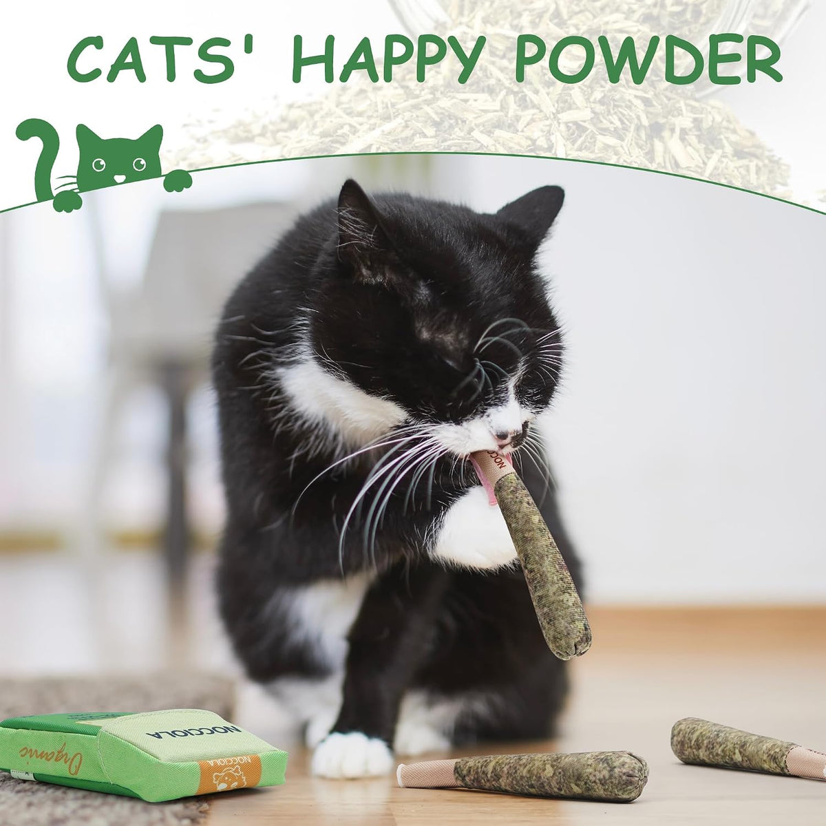 3 Pack Catnip Toys for Cats, Funny Cat Toys Filled with 100% Pure Organic Catnip, Safe Kitten Teething Chew and Kicker Toys