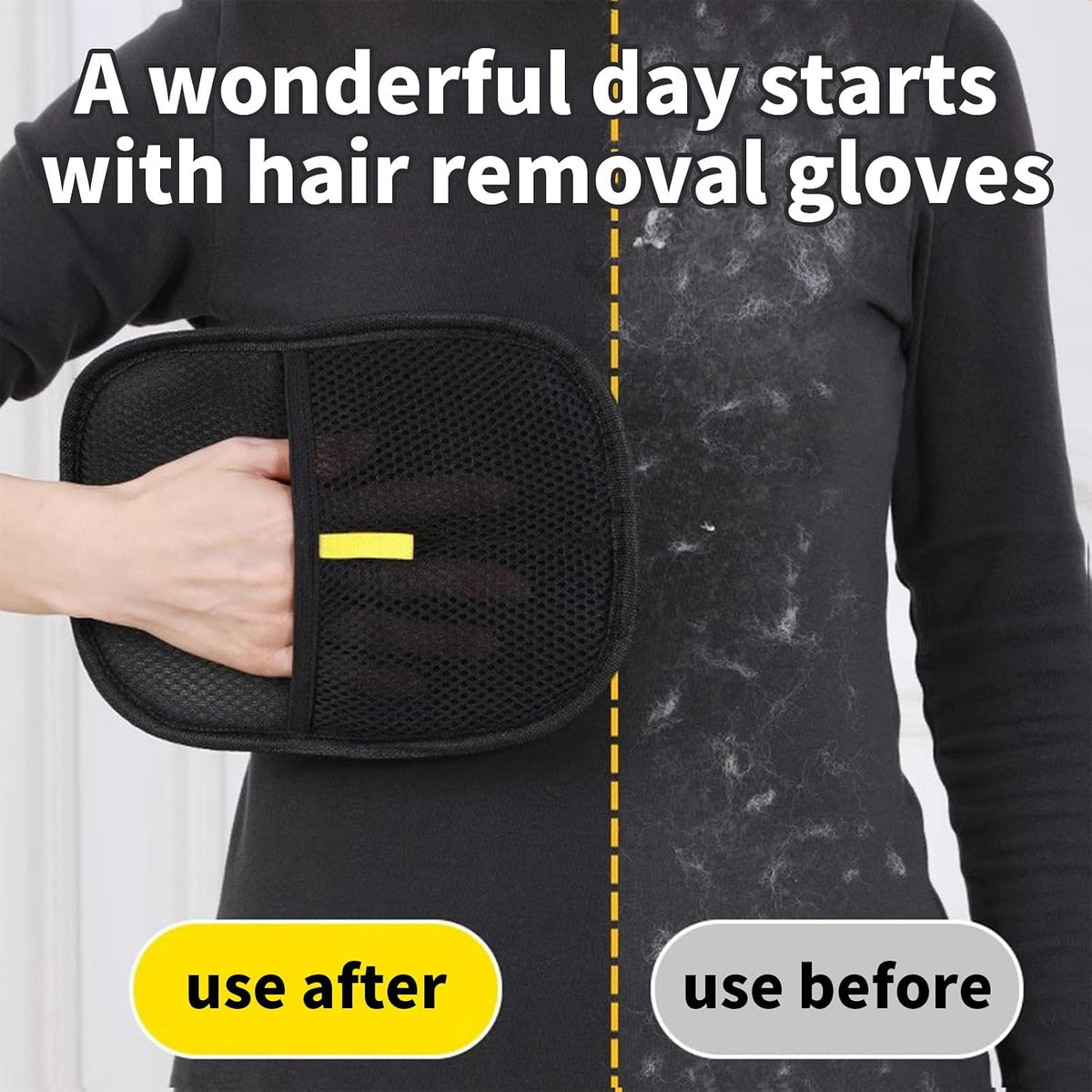 2 Pcs Pet Hair Remover Glove,Pet Hair Removal Gloves,Electrostatic Pet Hair Remover Glove Washable Reusable Cat & Dog Hair Remover for Couch, Furniture, Carpet,Clothing,Car Seats