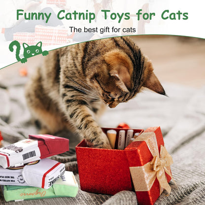 3 Pack Catnip Toys for Cats, Funny Cat Toys Filled with 100% Pure Organic Catnip, Safe Kitten Teething Chew and Kicker Toys